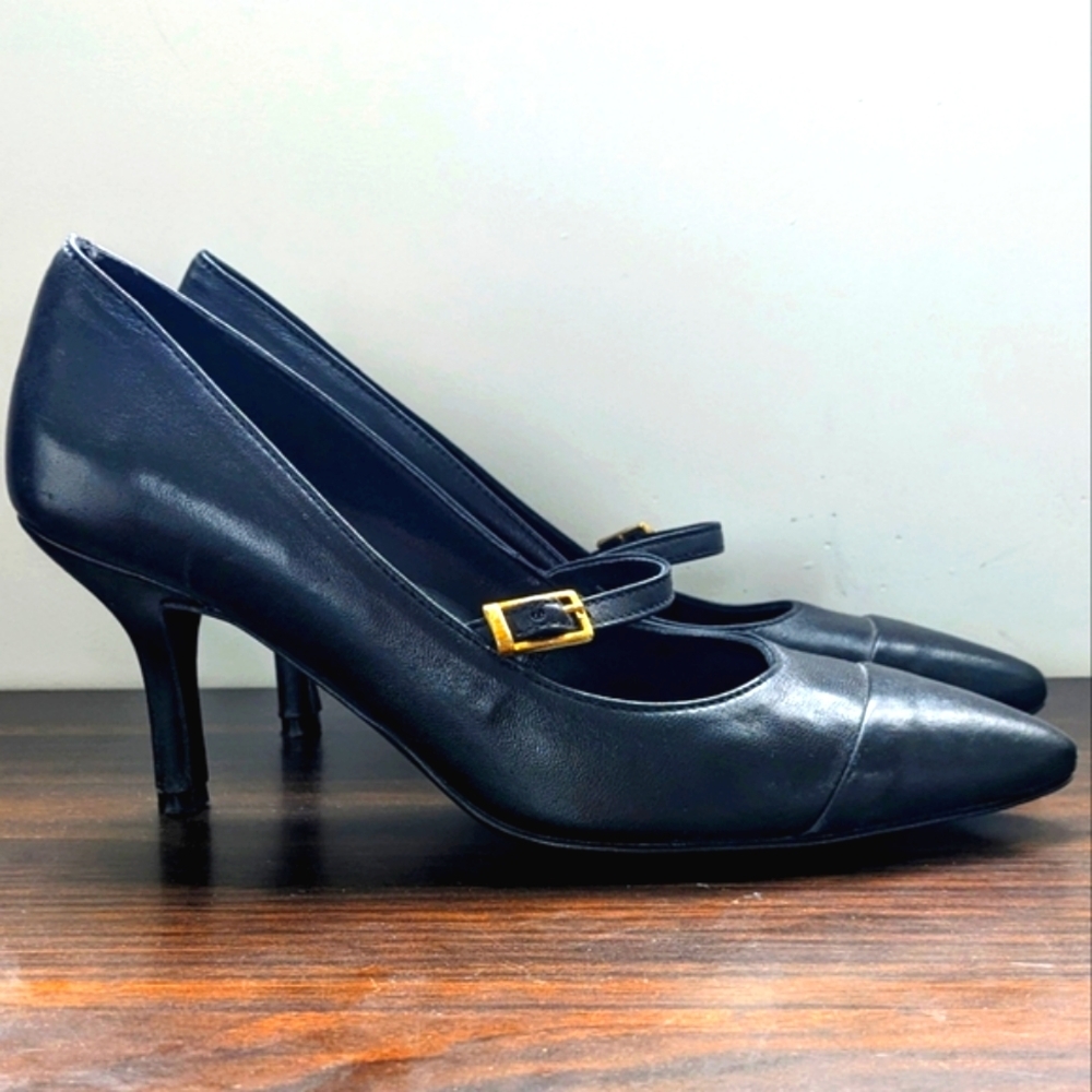 Black Italian Leather Heels